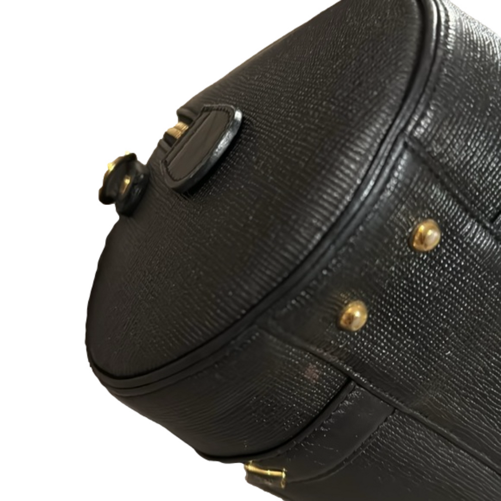 MCM Black Leather Small Boston Handbag - Picture 6 of 11